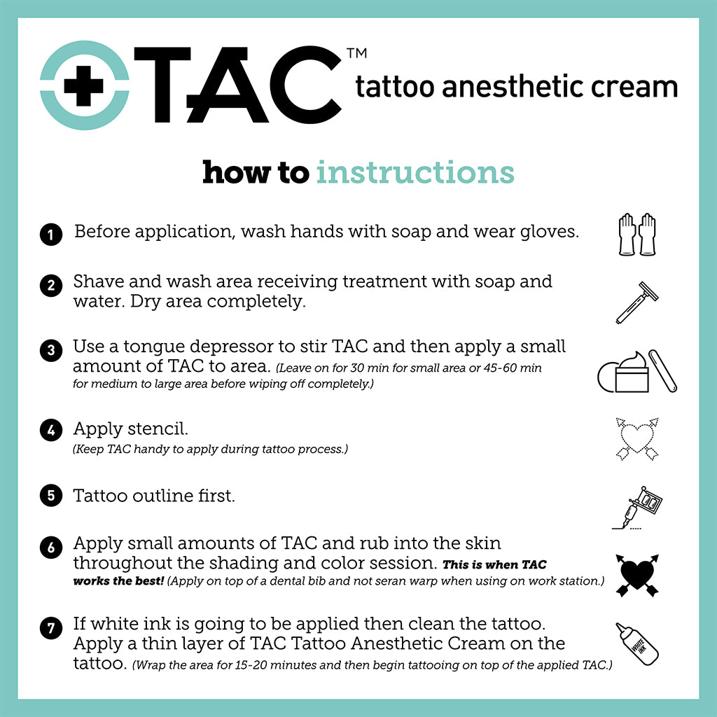 TAC - Tattoo Anesthetic Cream Single Use