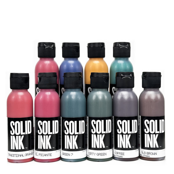 Solid Ink 10 Color Old Pigments Set 2oz – South State Manufacturing