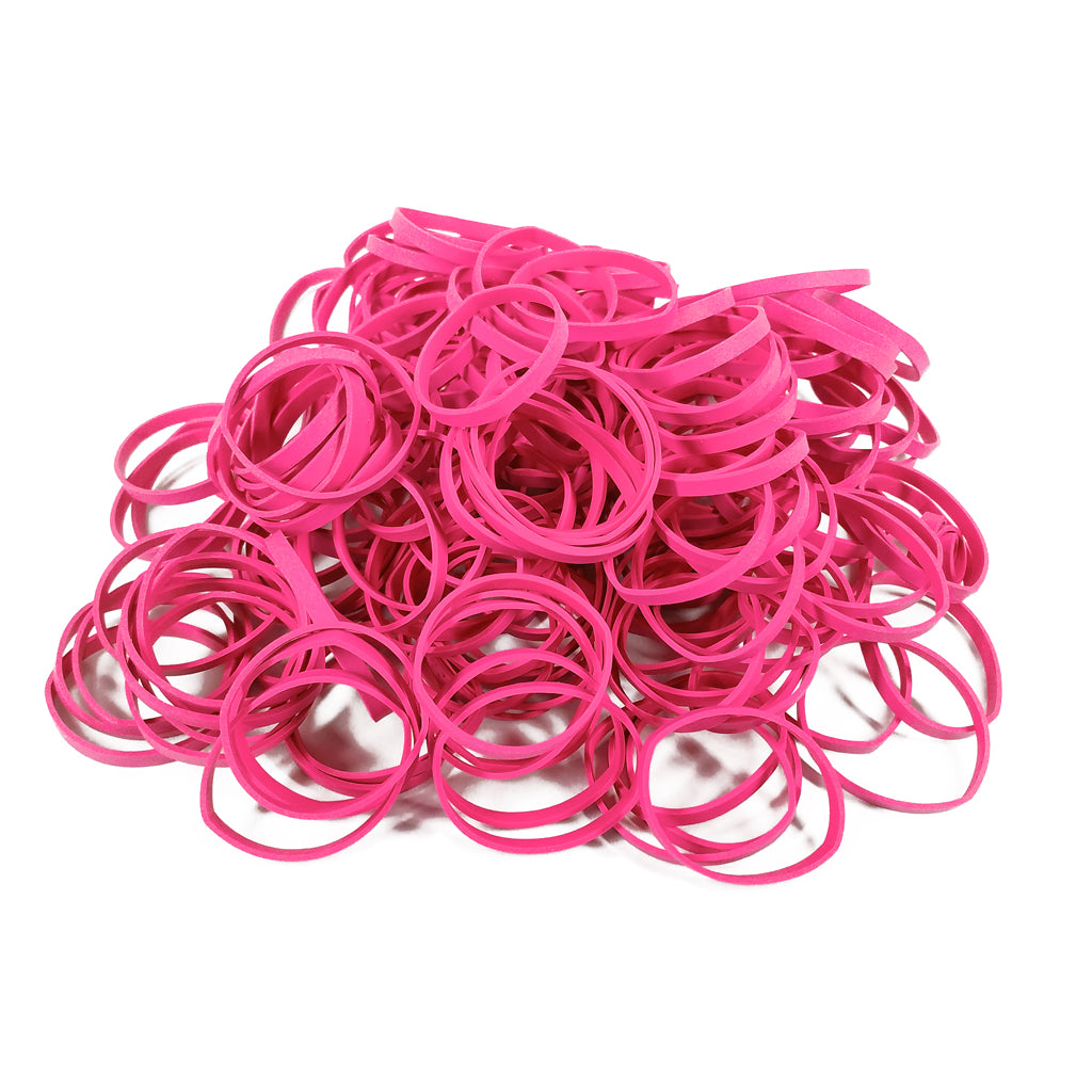 Pink rubber bands best sale