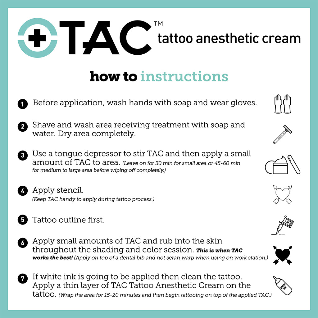 TAC - Tattoo Anesthetic Cream 1 oz